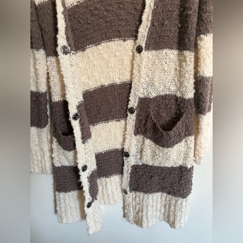 Free People Rugby Chunky Knit Cardigan Size Medium - Picture 5 of 10
